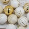 RN’D Christmas Decorative Ball Ornaments – White and Gold Christmas Ball Hanging Tree Ornament Set Assorted Designs - 30 Piece Set